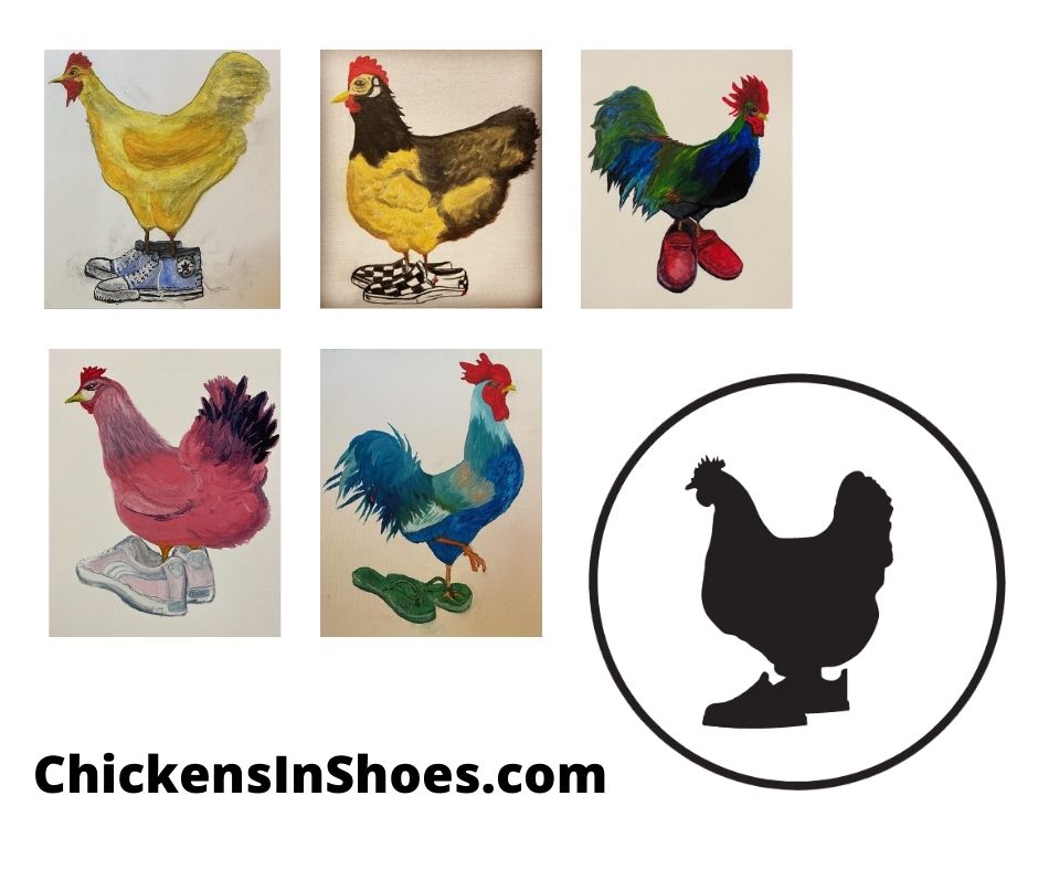 chickens in shoes